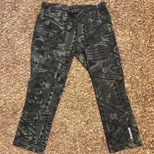 Reebok multi color patterned Capri